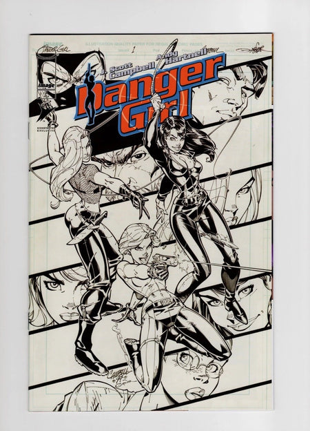 Danger Girl #1 Sketch Kickstarter Exclusive Cover w/bonus Danger Girl Sticker