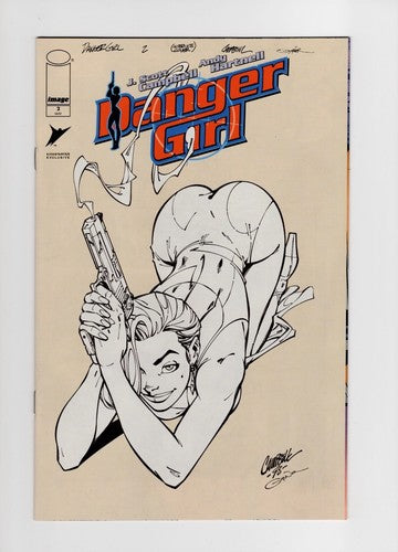 Danger Girl #2 Sketch Kickstarter Exclusive Cover w/bonus Trading Card Set pack