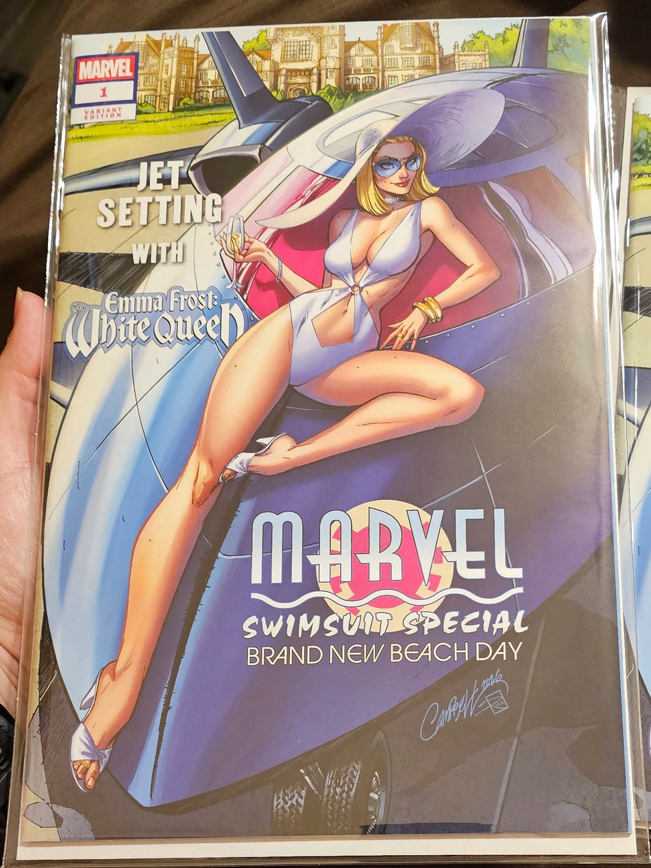 Marvel Swimsuit Special Brand New Beach Day #1 Emma Stone Trade Dress Variant JSC J Scott Campbell Exclusive Limited to 2,500 Copies - JS