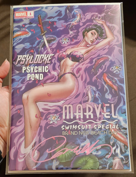 Marvel Swimsuit Special Brand New Beach Day #1 Pyslocke Trade Dress Variant JSC J Scott Campbell Exclusive Limited to 2,500 Copies SIGNED w/ COA
