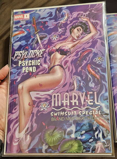 Marvel Swimsuit Special Brand New Beach Day #1 Pyslocke Trade Dress Variant JSC J Scott Campbell Exclusive Limited to 2,500 Copies