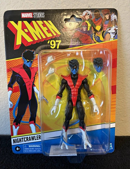 Hasbro Marvel Legends Series X-Men '97 Nightcrawler Boxed w/ Alt Hands/Head with light bubble & card damage