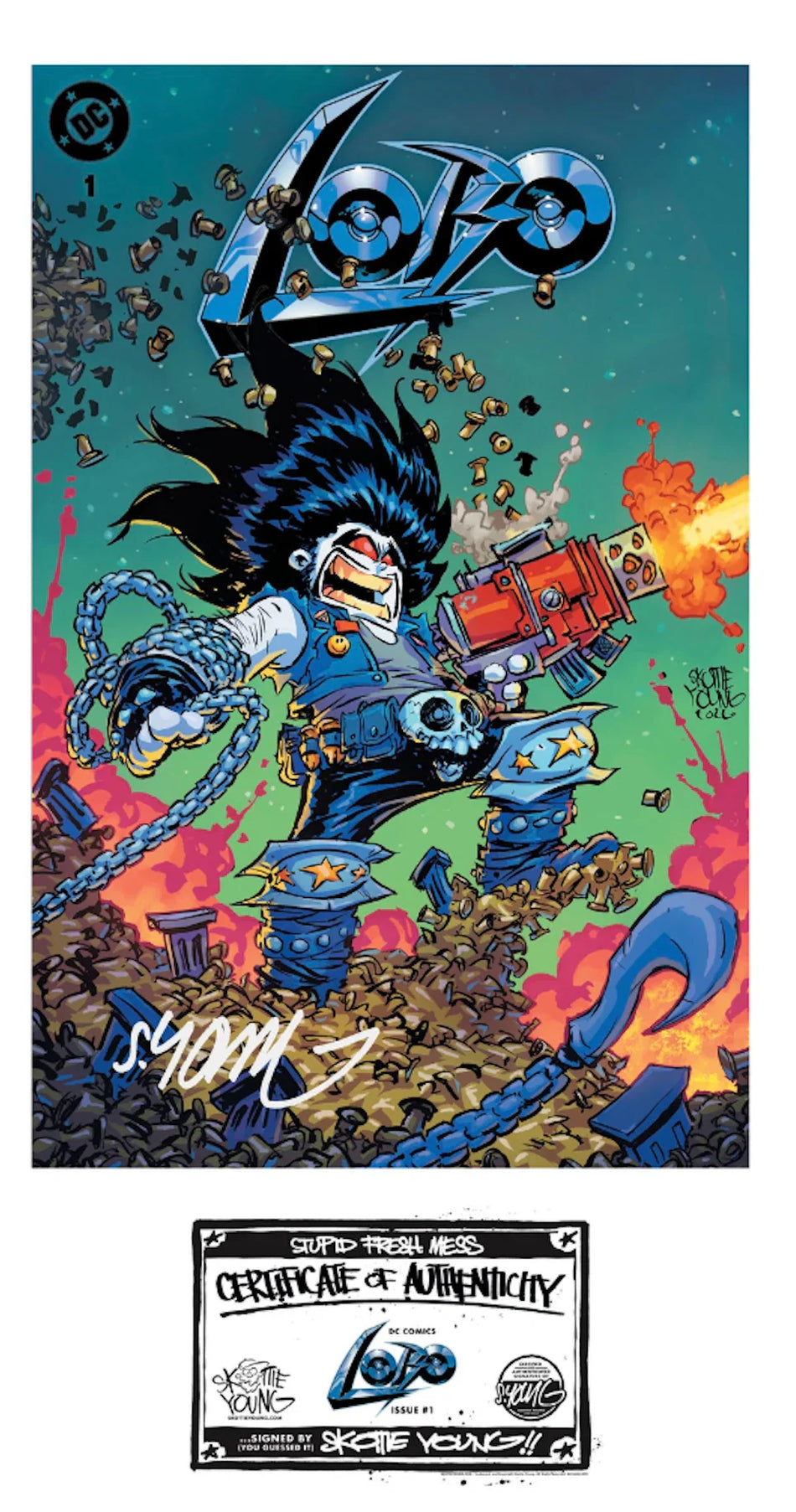 Lobo #1 Skottie Young Exclusive Variant Limited to 3,000 Copies Signed w/ COA - JS