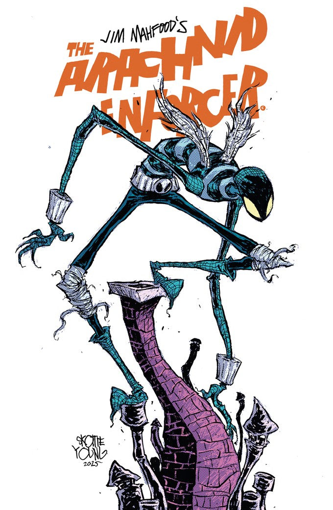Defective Comics Presents Arachnid Enforcer #1 by Jim Mahfood Skottie Young Cover