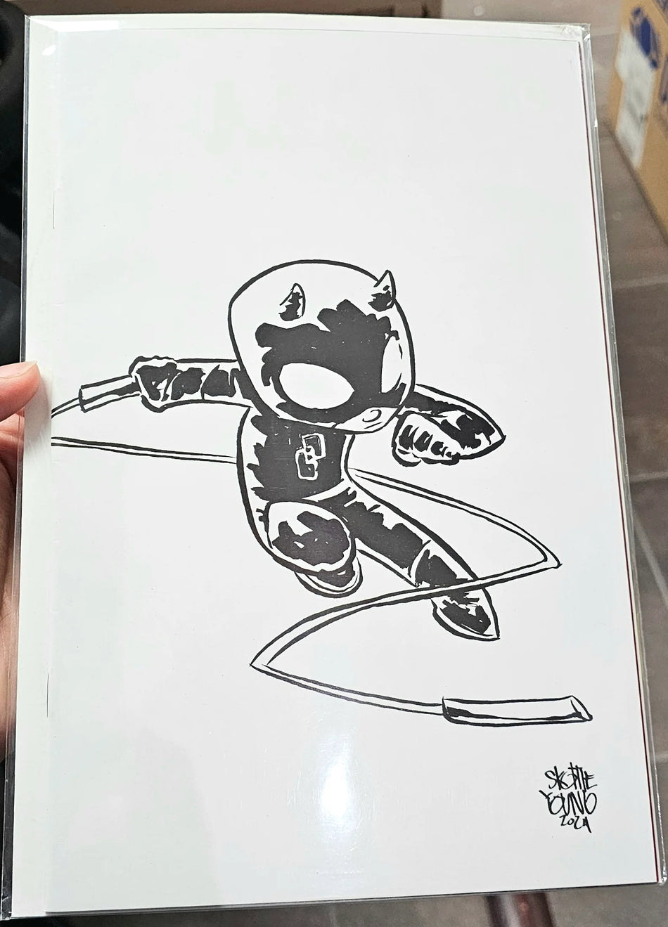 Daredevil #10 Skottie Young's Big Marvel Virgin 1:50 Black & White Ratio Variant