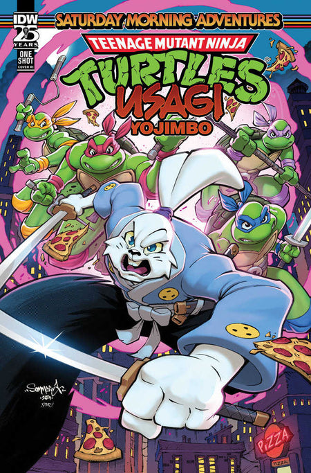 Teenage Mutant Ninja Turtles/Usagi Yojimbo: Saturday Morning Adventures Variant RI 1:25 Sommariva