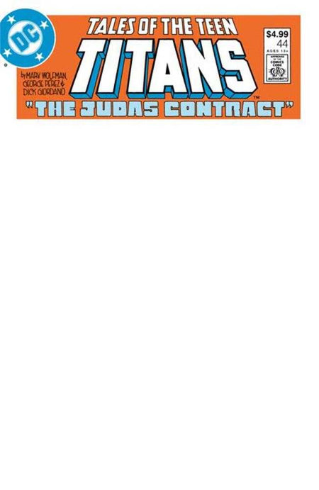 Tales Of The Teen Titans #44 Facsimile Edition CVR C Blank Variant - NM Near Mint