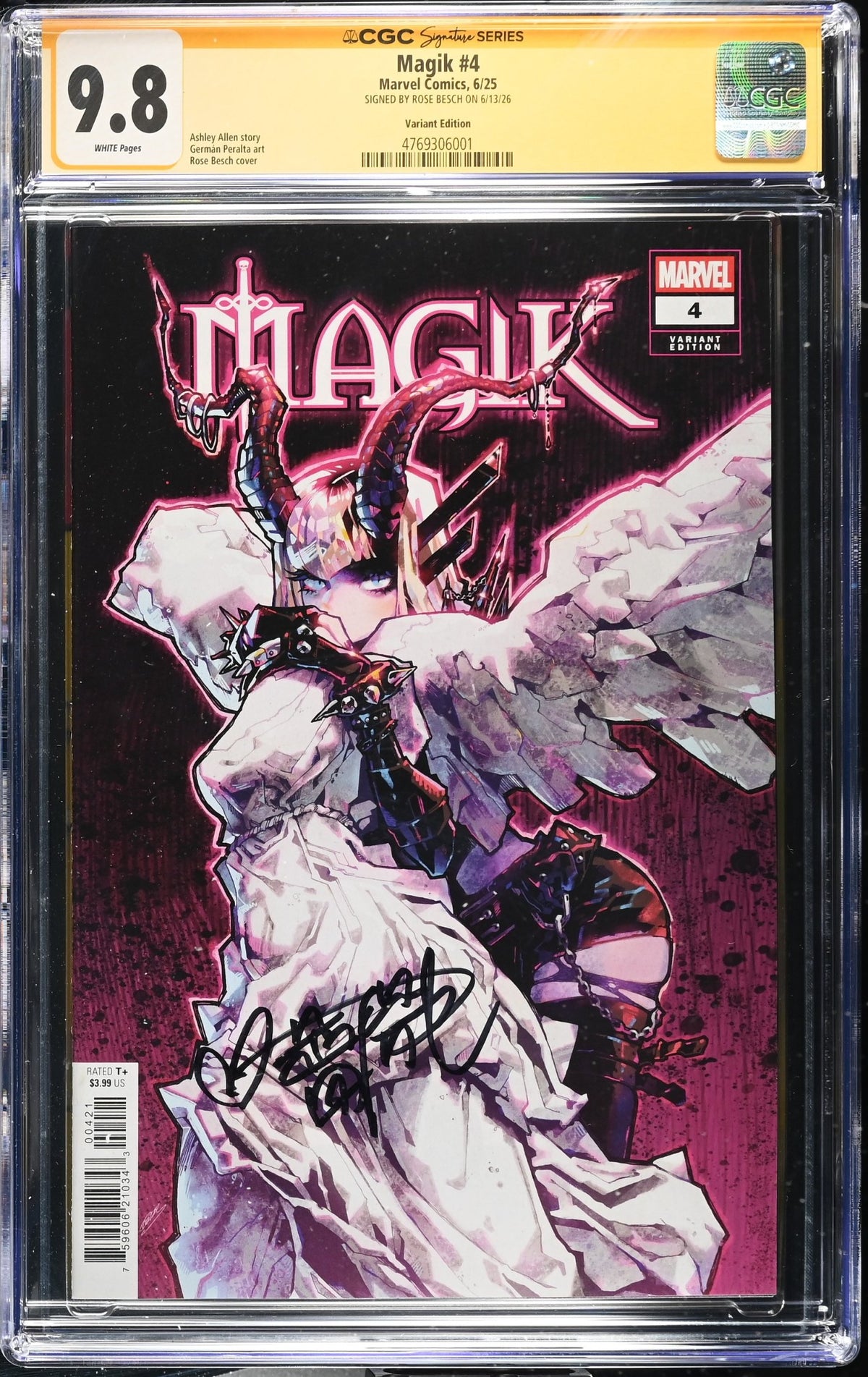 CGC 9.8 SS Signature Series Magik #4 Rose Besch Variant SIGNED by ROSE BESCH