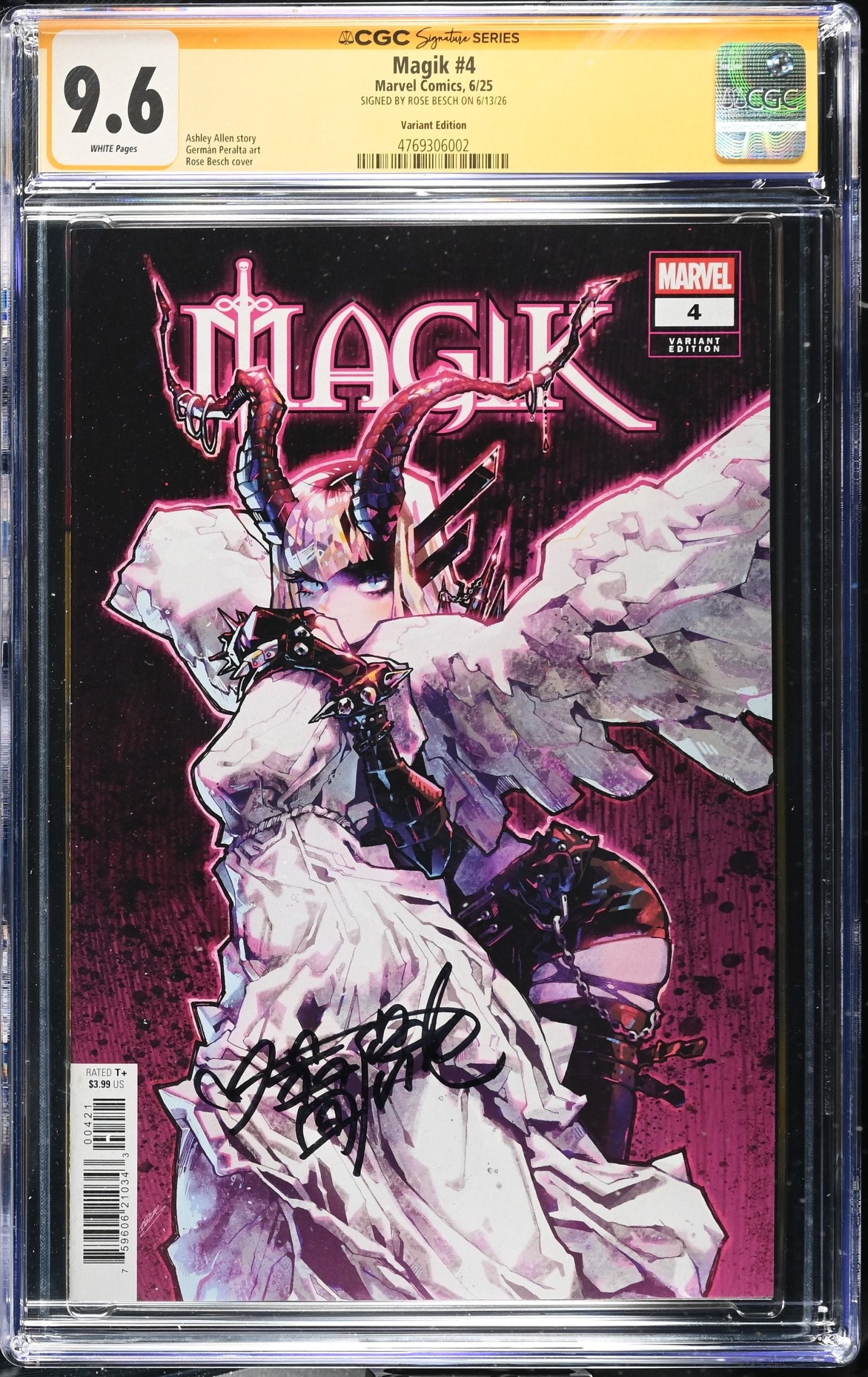 CGC 9.6 SS Signature Series Magik #4 Rose Besch Variant SIGNED by ROSE BESCH