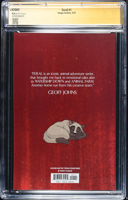 CGC 9.4 Feral #1 SIGNED by TONE RODRIGUEZ & TONY FLEECS