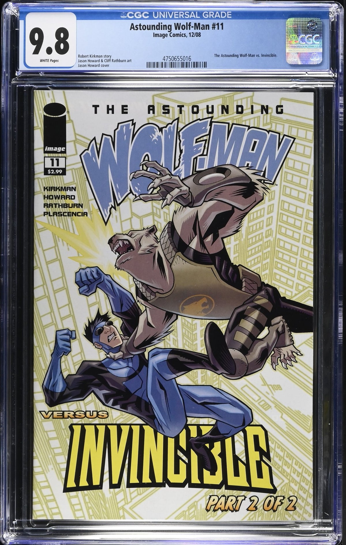 CGC 9.8 Astounding Wolf-Man #11 The Astounding Wolf-Man vs. Invincible