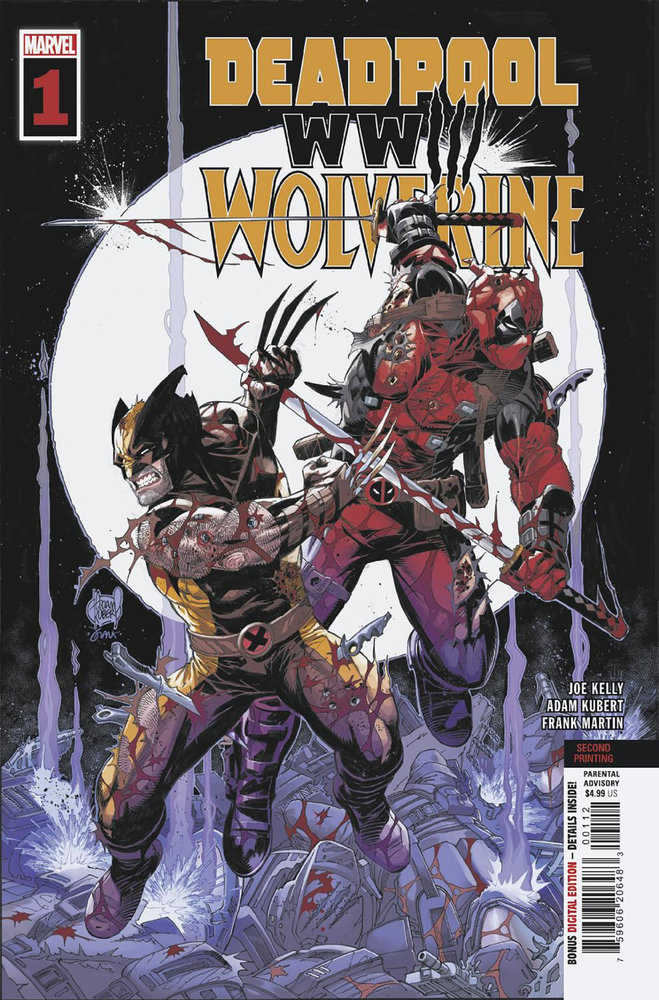 Deadpool & Wolverine: WWIII #1 Adam Kubert 2nd Print Variant - NM Near Mint