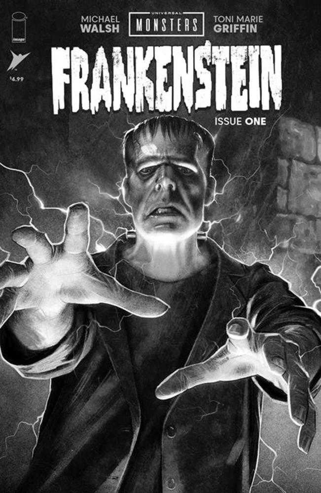 Universal Monsters Frankenstein #1 CVR D 1:25 Joshua Middleton Classic Horror Black & White Variant (Of 4)