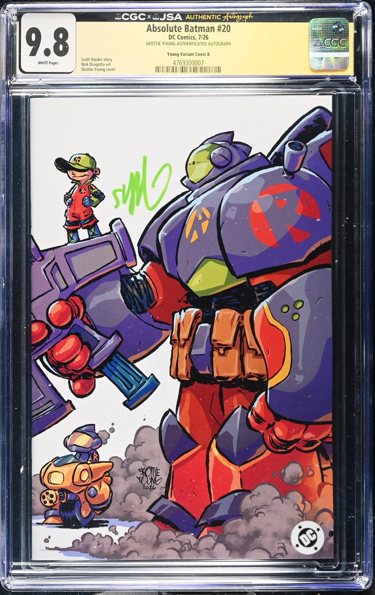 CGC 9.8 Absolute Batman #20 Skottie Young SET OF 3 Connecting Covers Limited print run of 3,000 sets SIGNED by YOUNG