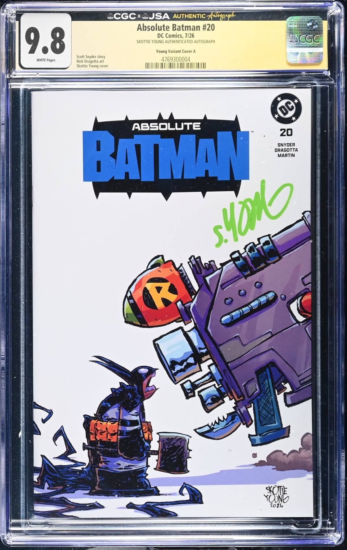 CGC 9.8 Absolute Batman #20 Skottie Young SET OF 3 Connecting Covers Limited print run of 3,000 sets SIGNED by YOUNG