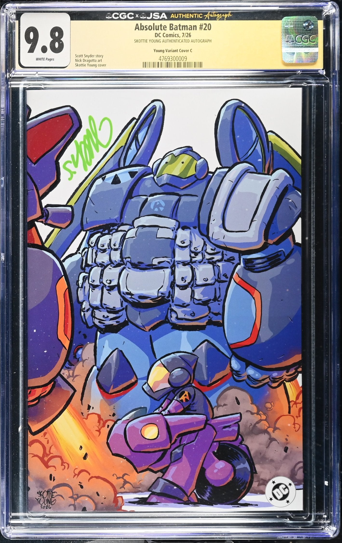 CGC 9.8 Absolute Batman #20 Skottie Young SET OF 3 Connecting Covers Limited print run of 3,000 sets SIGNED by YOUNG
