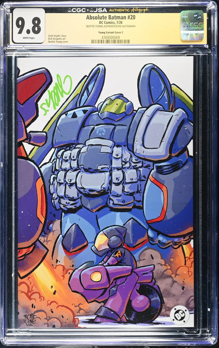 CGC 9.8 Absolute Batman #20 Skottie Young SET OF 3 Connecting Covers Limited print run of 3,000 sets SIGNED by YOUNG