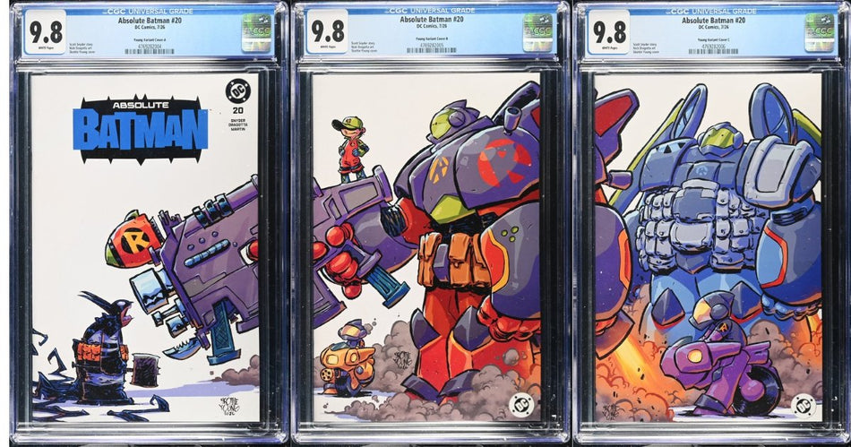 CGC 9.8 Absolute Batman #20 Skottie Young SET OF 3 Connecting Covers Limited print run of 3,000 sets