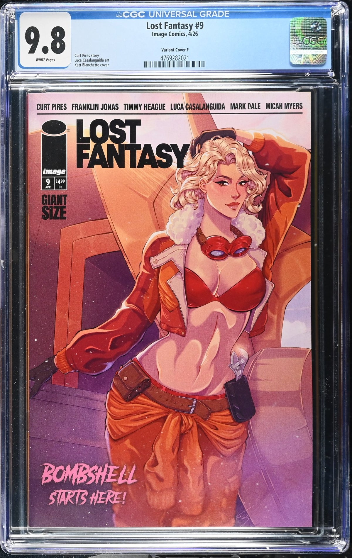 CGC 9.8 Lost Fantasy #9 Katt Blanchette Variant