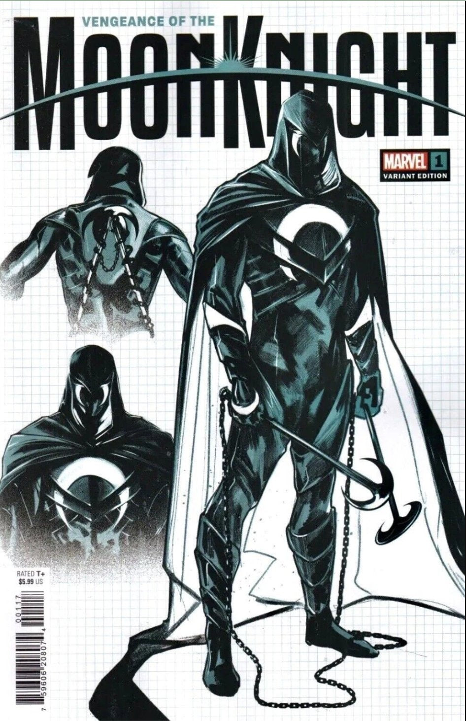 Vengeance of the Moon Knight 1 Alessandro Cappuccio 1:10 Design Variant - NM Near Mint
