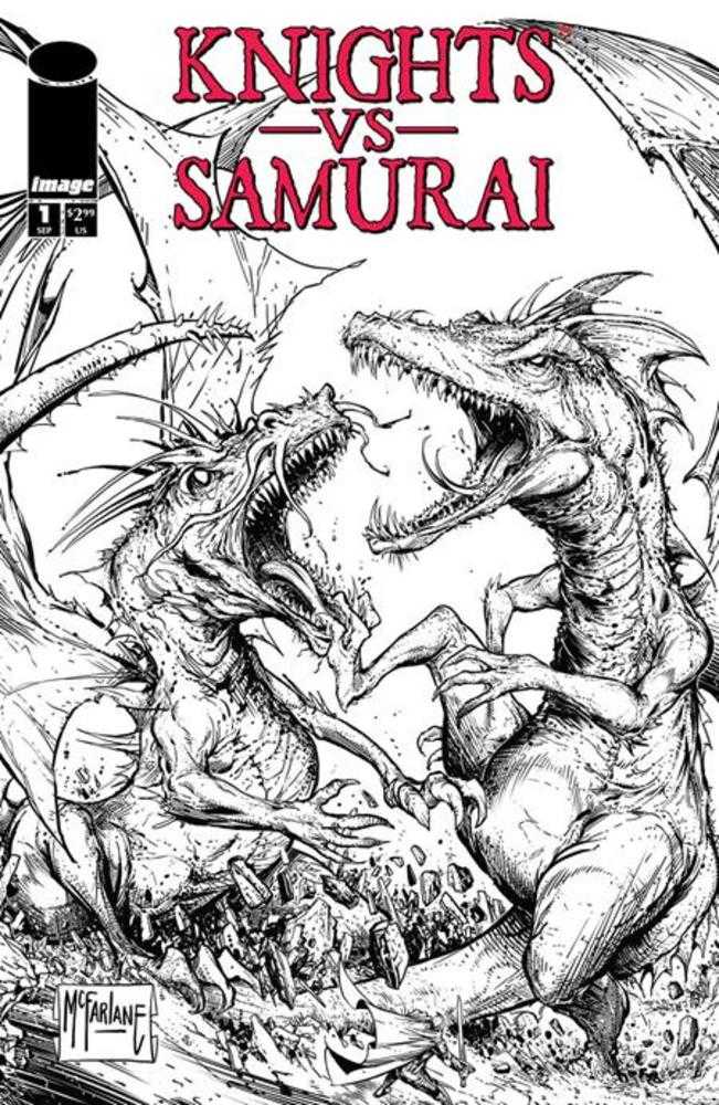 Knights vs Samurai #1 CVR C Todd McFarlane Black & White Variant