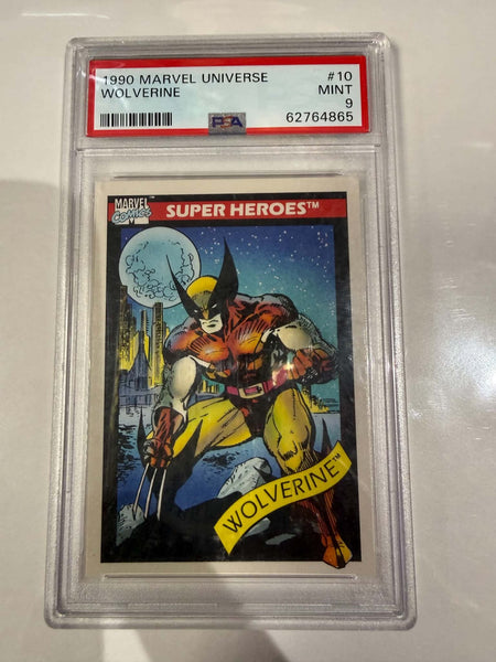 [PSA Mint 9] 1990 Marvel Universe Wolverine Card