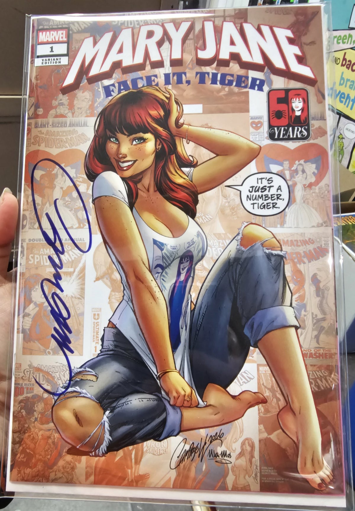 Mary Jane Face It Tiger #1 JSC J Scott Campbell Exclusive Cover A Limited to only 4,000 Copies SIGNED w/ COA