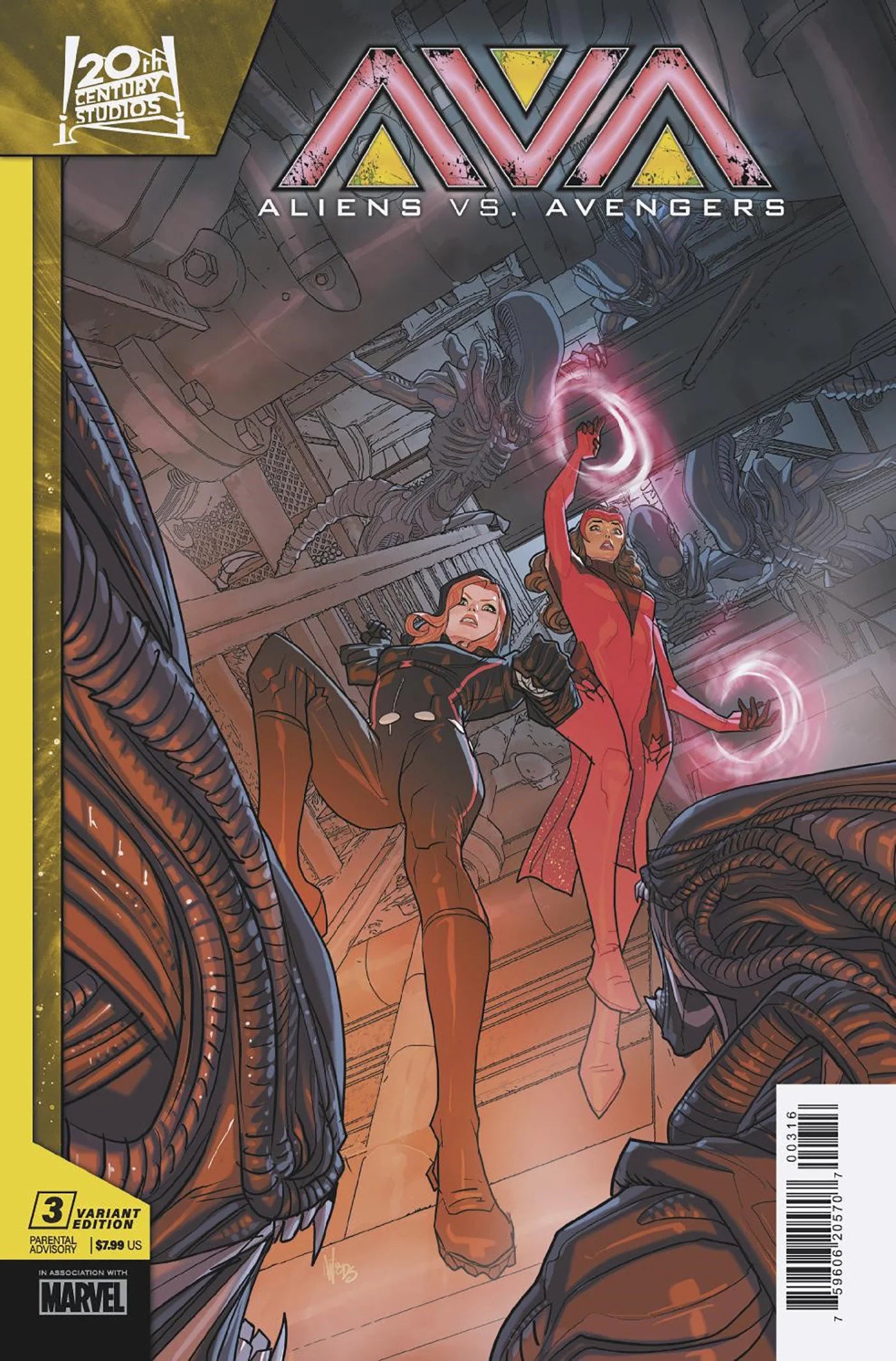 Aliens vs Avengers #3 1:25 Variant Edition Pete Woods Variant