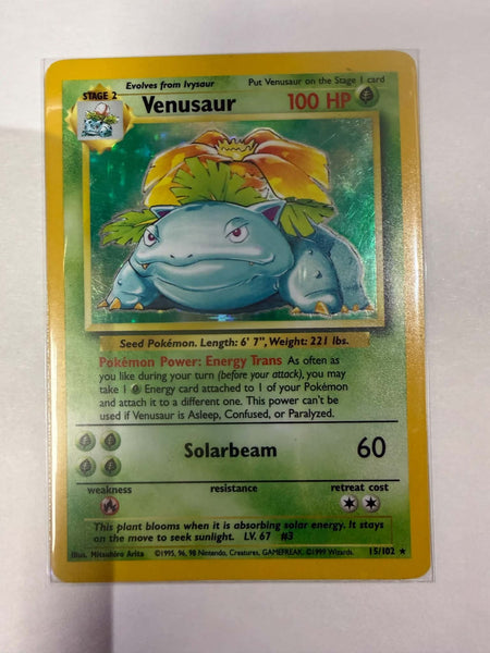 Pokemon Card - Venusaur Base Set Unlimited Holofoil [Moderately Played]