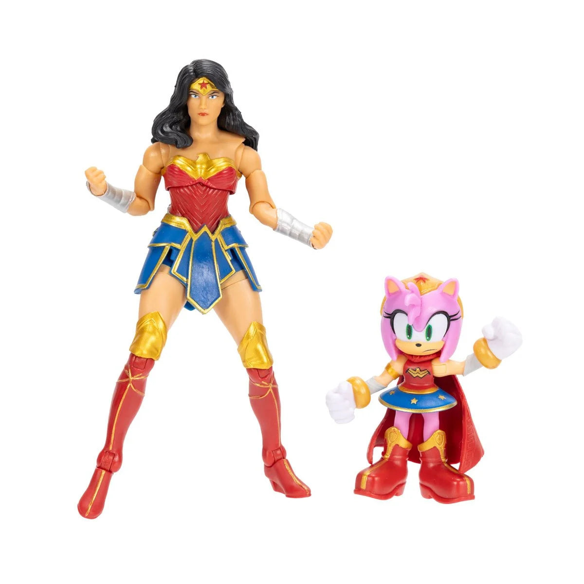 DC x Sonic the Hedgehog Action Figure Wonder Woman and Amy