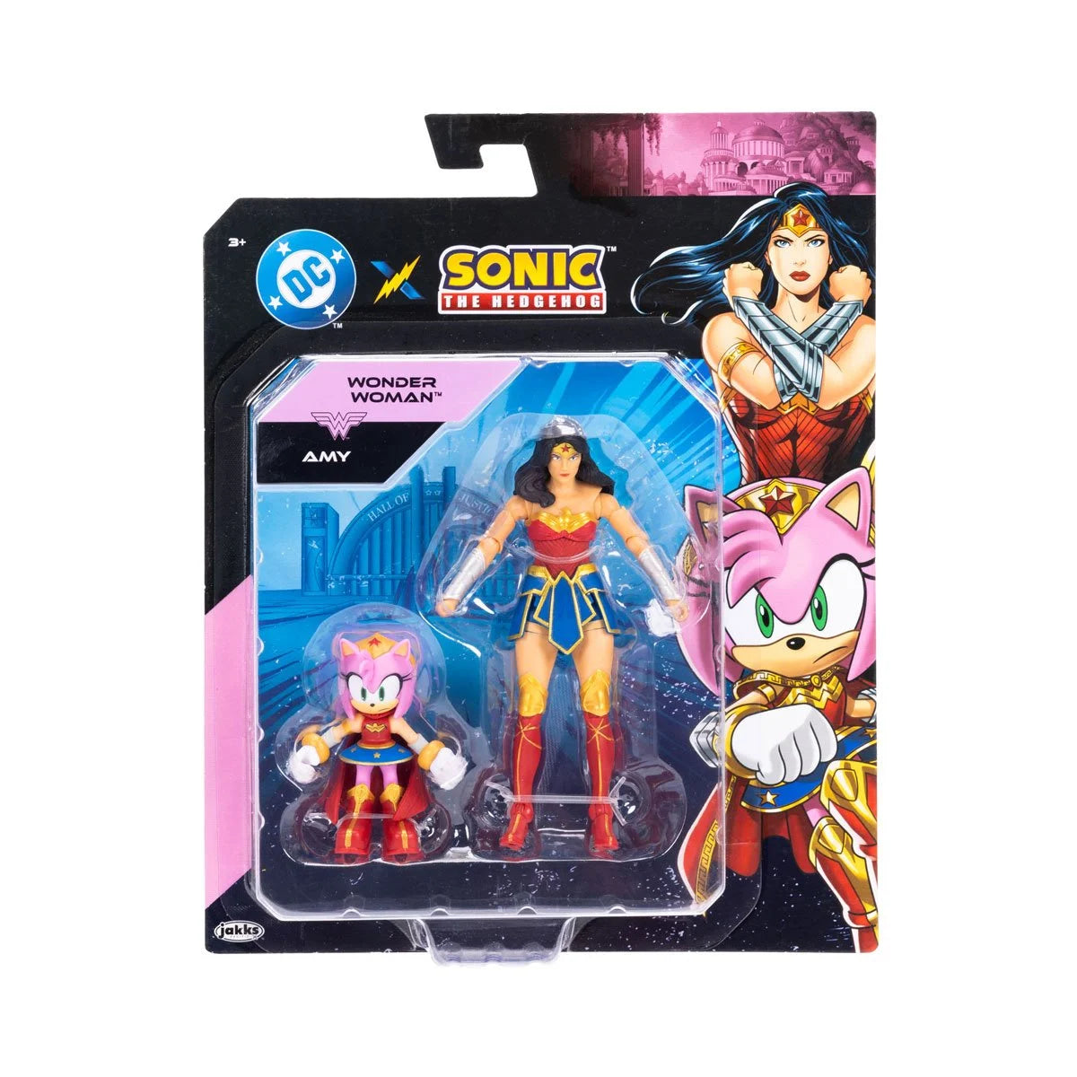 DC x Sonic the Hedgehog Action Figure Wonder Woman and Amy