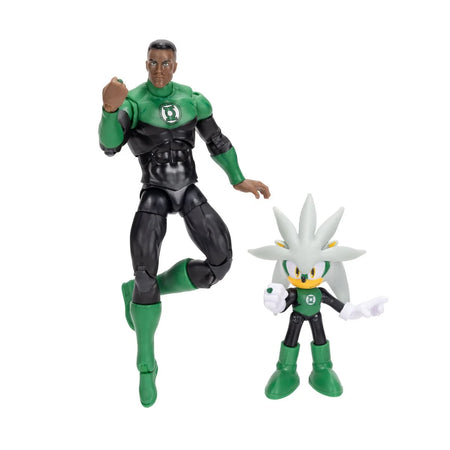DC x Sonic the Hedgehog Action Figure Green Lantern and Silver