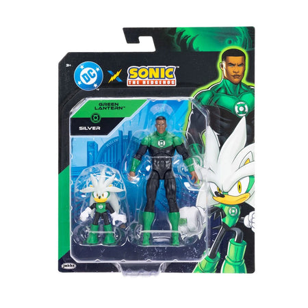 DC x Sonic the Hedgehog Action Figure Green Lantern and Silver