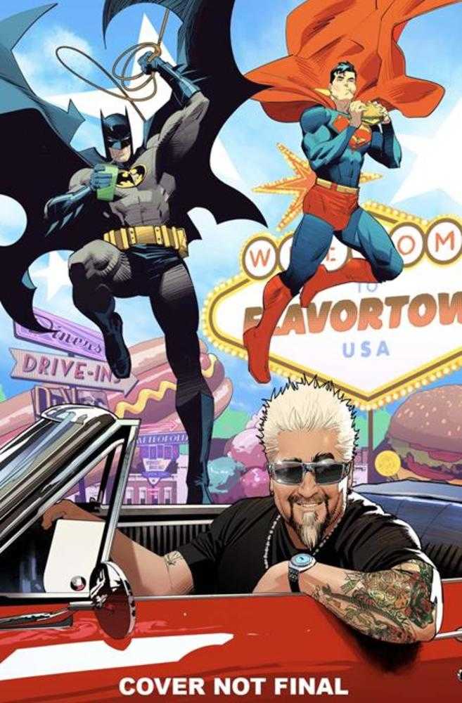 Batman Superman Worlds Finest #37 CVR D Dan Mora Guy Fieri Cameo Card Stock Variant 03/19/25