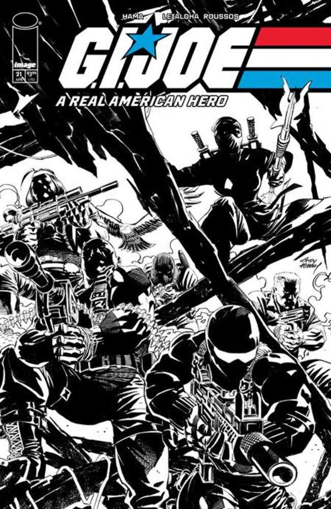 G.I. Joe A Real American Hero Silent Missions Edition #21 CVR C 1:10 Andy Kubert Black & White Variant