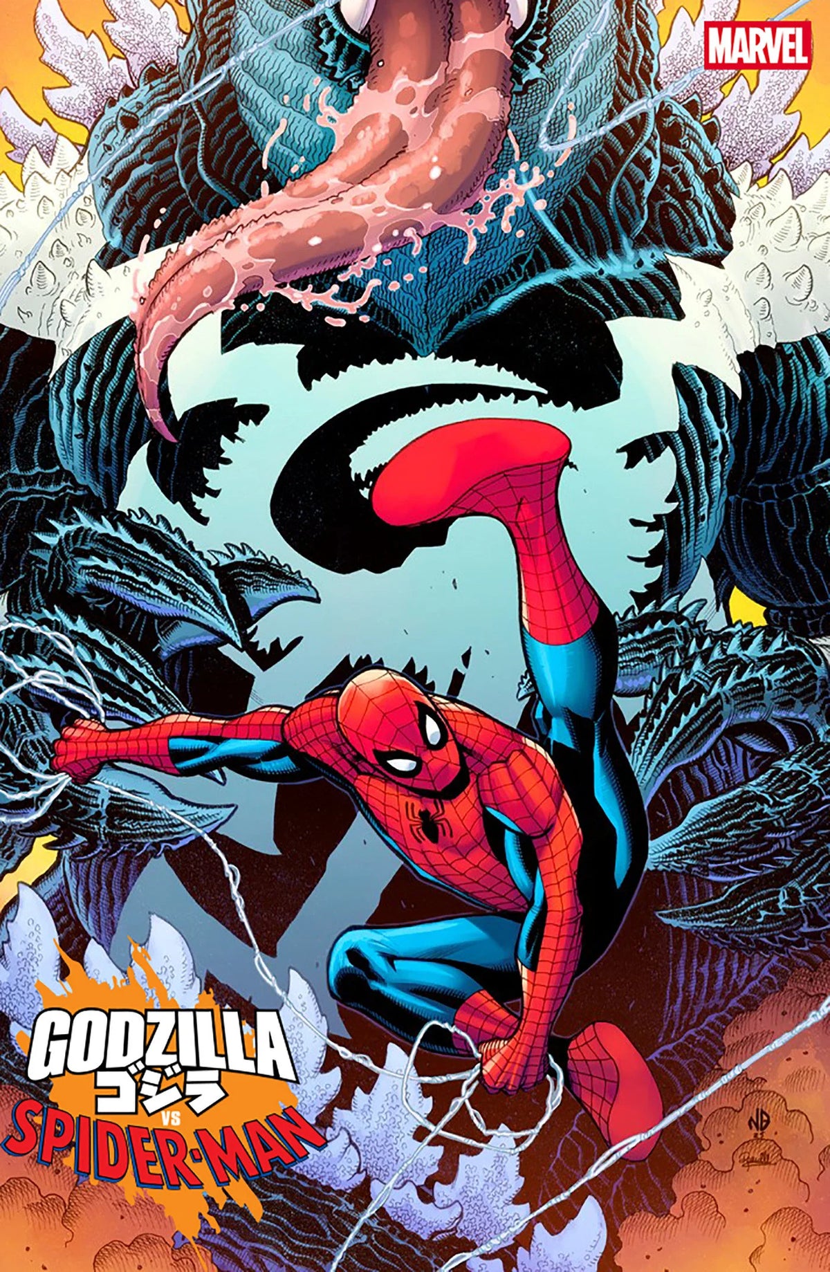 Godzilla vs Spider-Man #1 Bradshaw Venomized Godzilla Variant 04/30/25