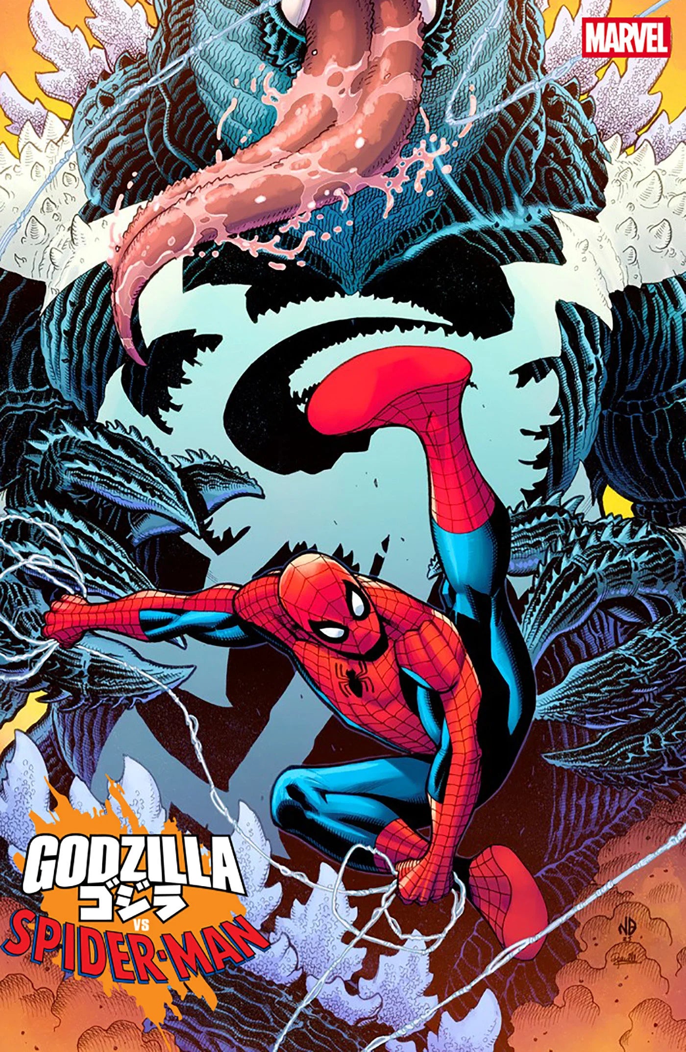Godzilla vs Spider-Man #1 Bradshaw Venomized Godzilla Variant 04/30/25