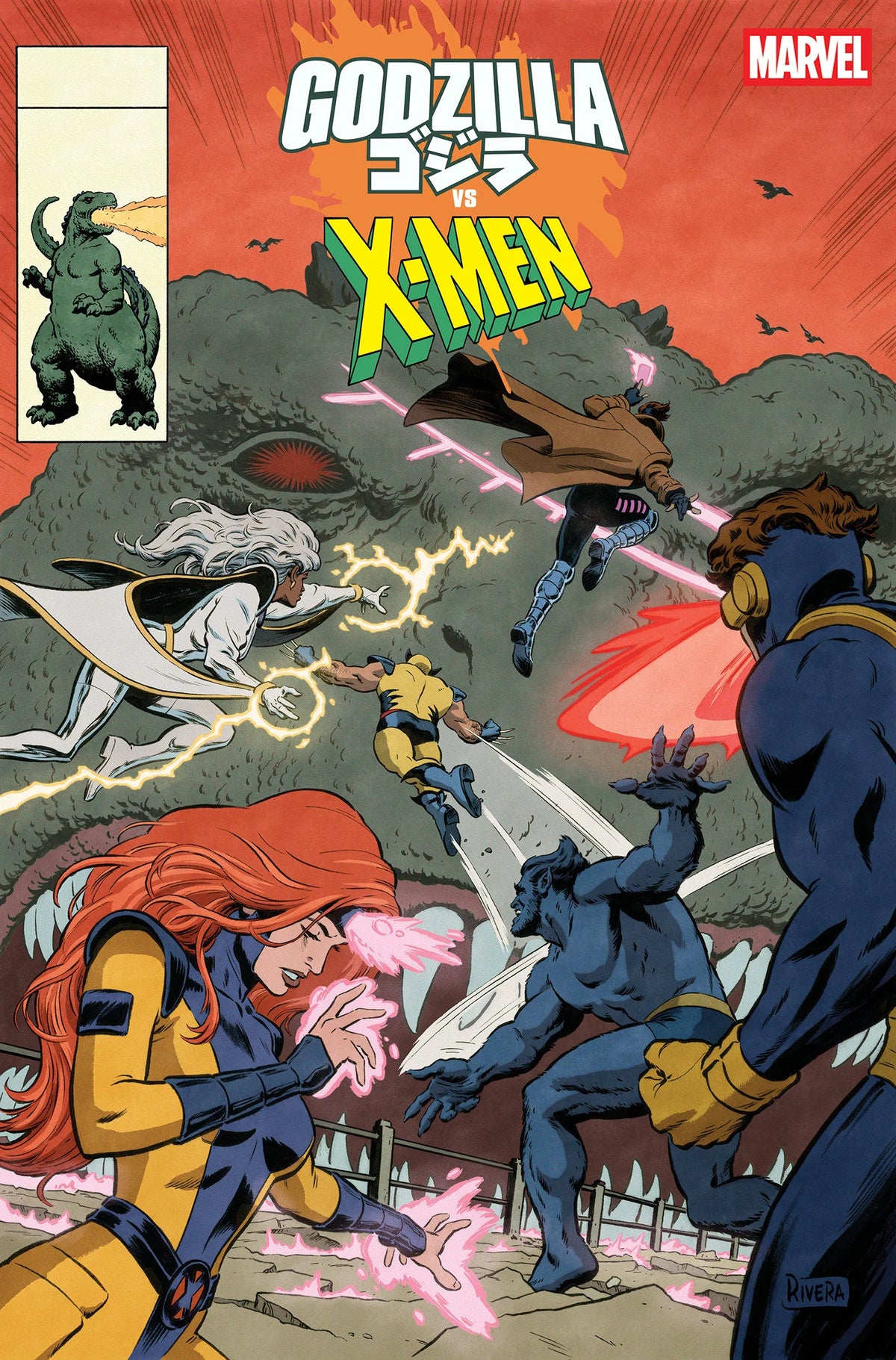 Godzilla vs. X-Men #1 Paolo Rivera Godzilla King of the Monsters Homage Variant 05/14/25