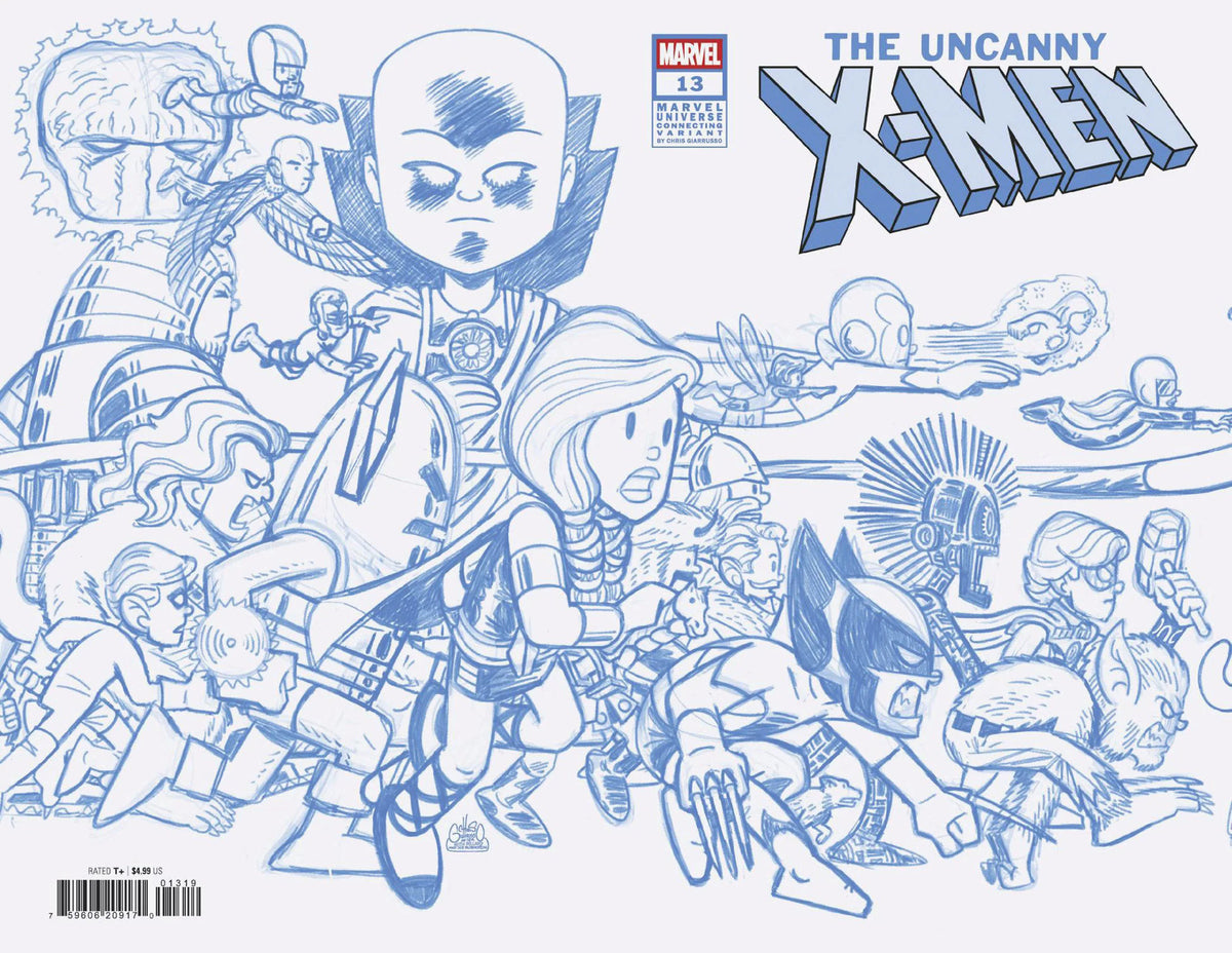 Uncanny X-Men #13 Chris Giarrusso Marvel Universe Connecting Blue Line 1:50 Sketch Wrap Variant N 04/09/25