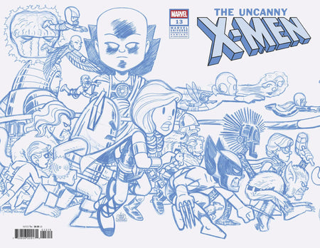 Uncanny X-Men #13 Chris Giarrusso Marvel Universe Connecting Blue Line 1:50 Sketch Wrap Variant N 04/09/25