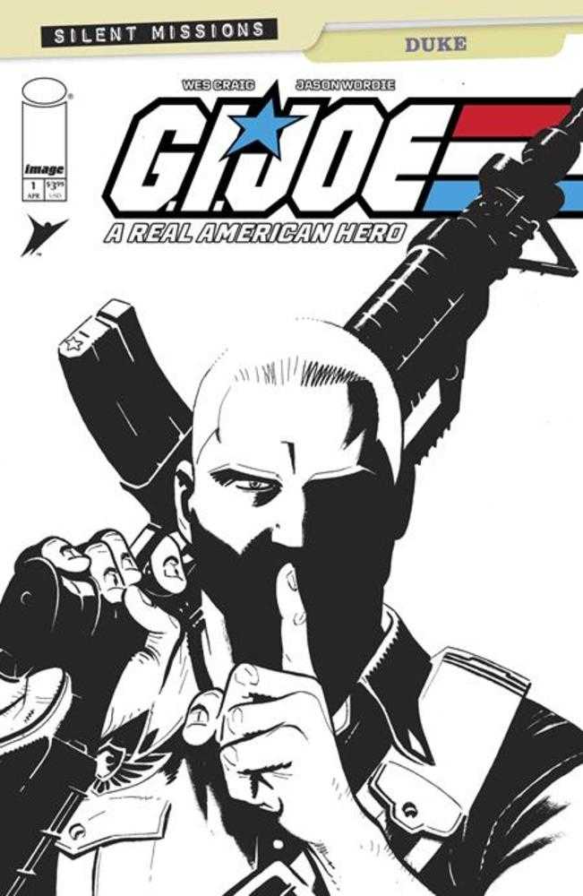 G.I. Joe A Real American Hero Duke #1 One Shot CVR C 1:10 Wes Craig Black & White Variant 04/30/25