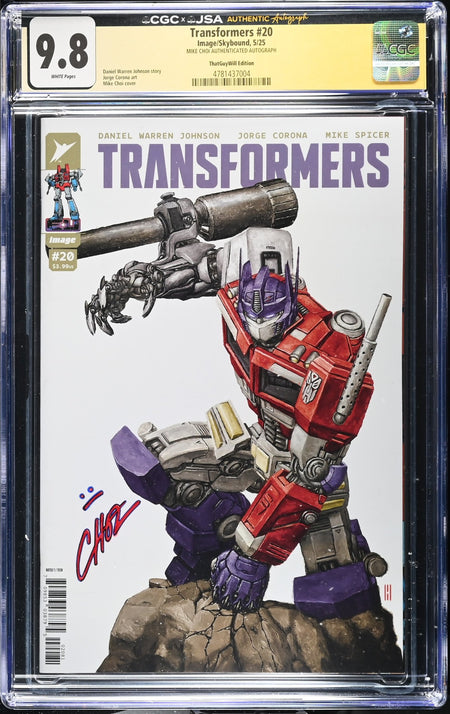 CGC 9.8 Transformers #20 Mike Choi Exclusive Limited to Only 1,000 Copies! SIGNED BY CHOI