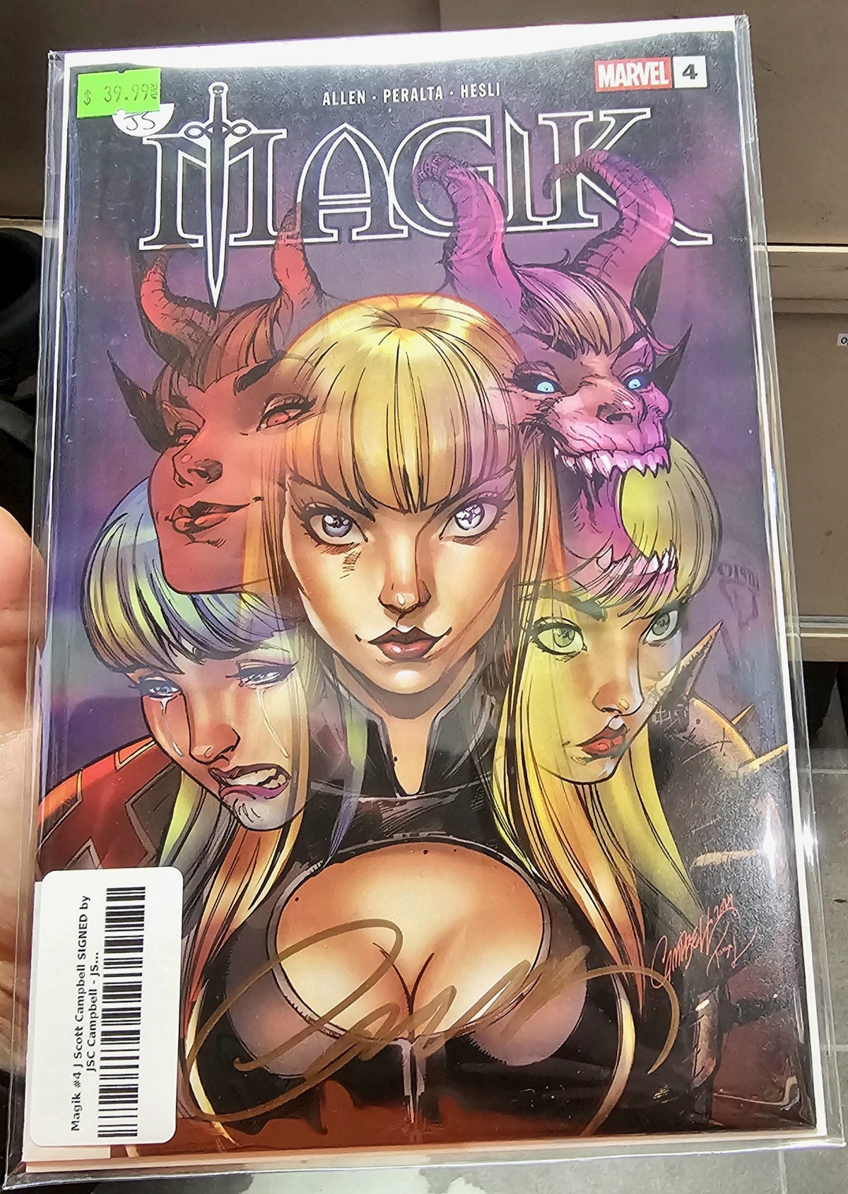 Magik #4 J Scott Campbell SIGNED by JSC Campbell - JS