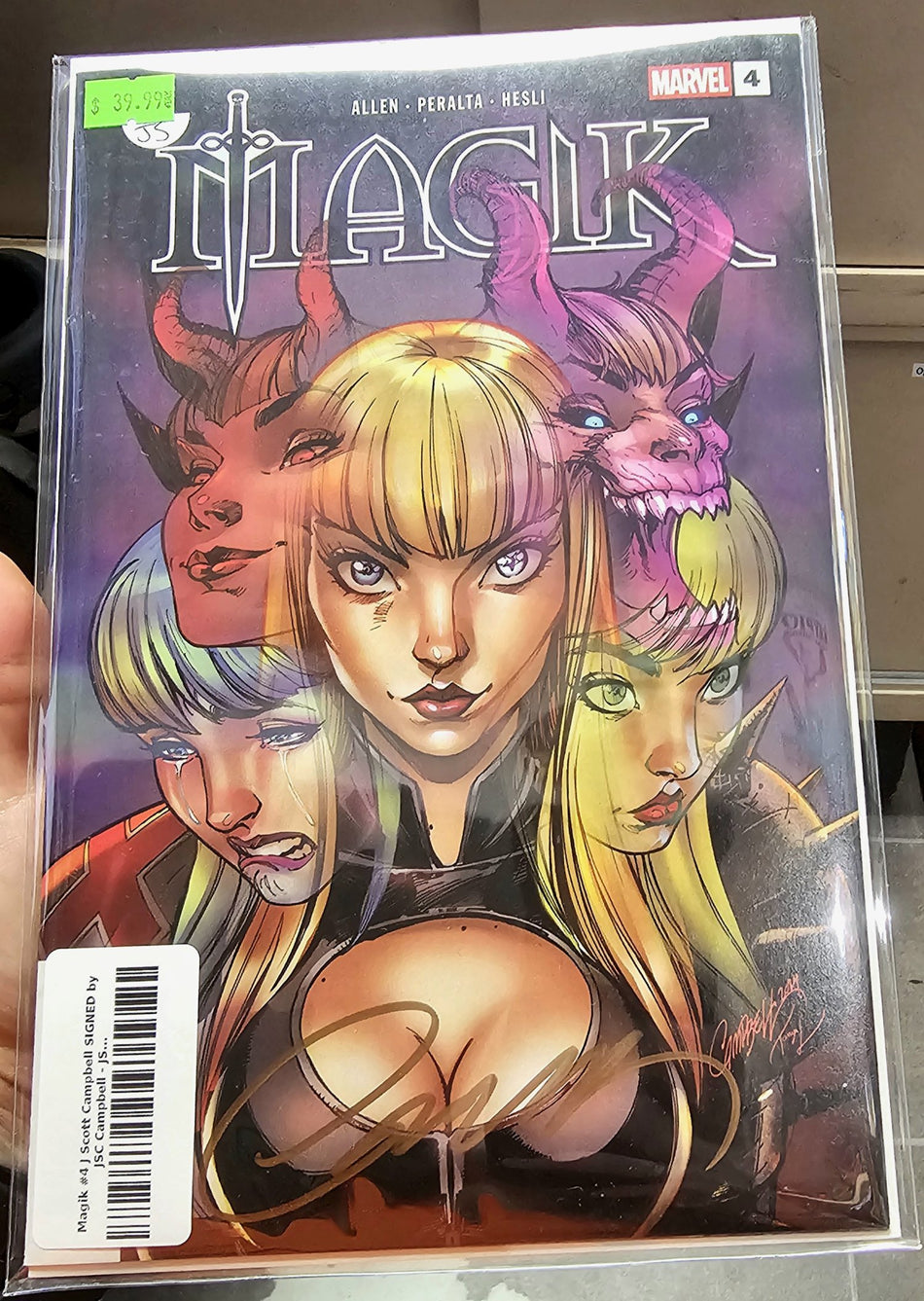 Magik #4 J Scott Campbell SIGNED by JSC Campbell - JS
