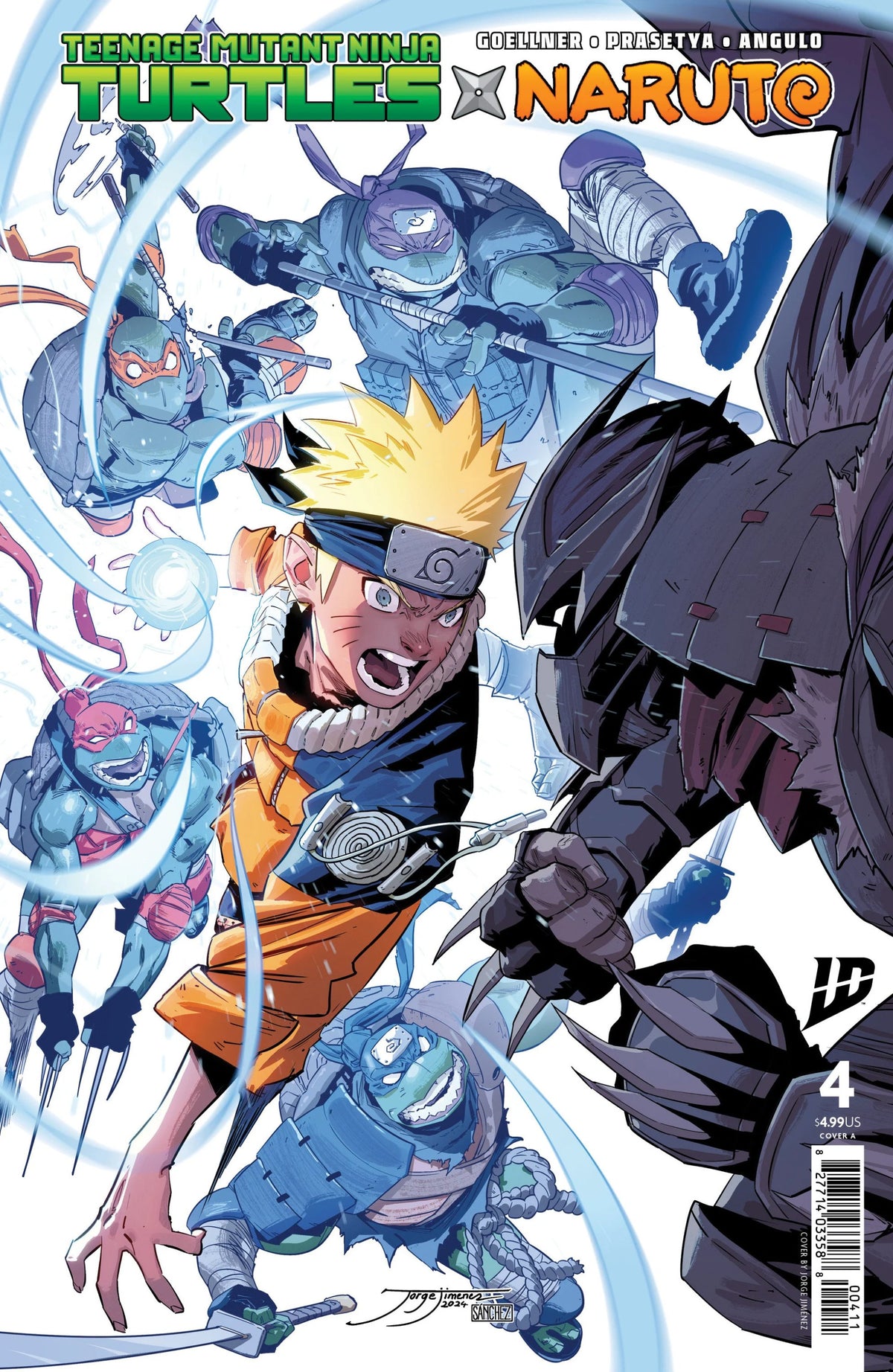 Teenage Mutant Ninja Turtles X Naruto #4 CVR A Jimenez 06/04/25