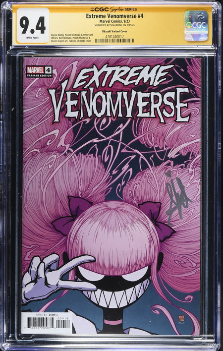CGC 9.4 Extreme Venomverse #4 1:25 Ratio Okazaki Variant SIGNED by Alyssa Wong