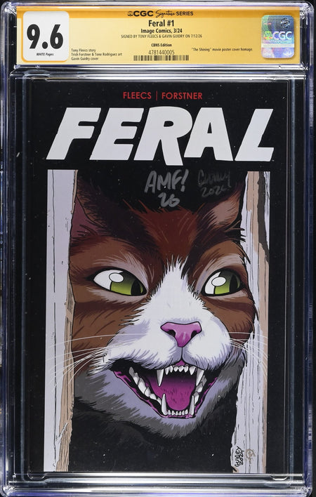 CGC 9.6 Feral #1 Gavin Gidry Limited Exclusive Limited to 500 Copies SIGNED by Tony Fleecs & Gavin Guidry