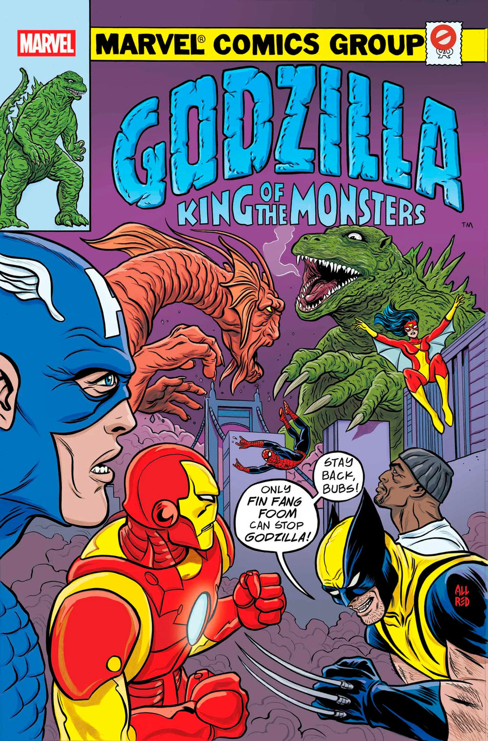 Godzilla vs. Avengers #1 Mike Allred Godzilla King of the Monsters Homage Variant 06/18/25