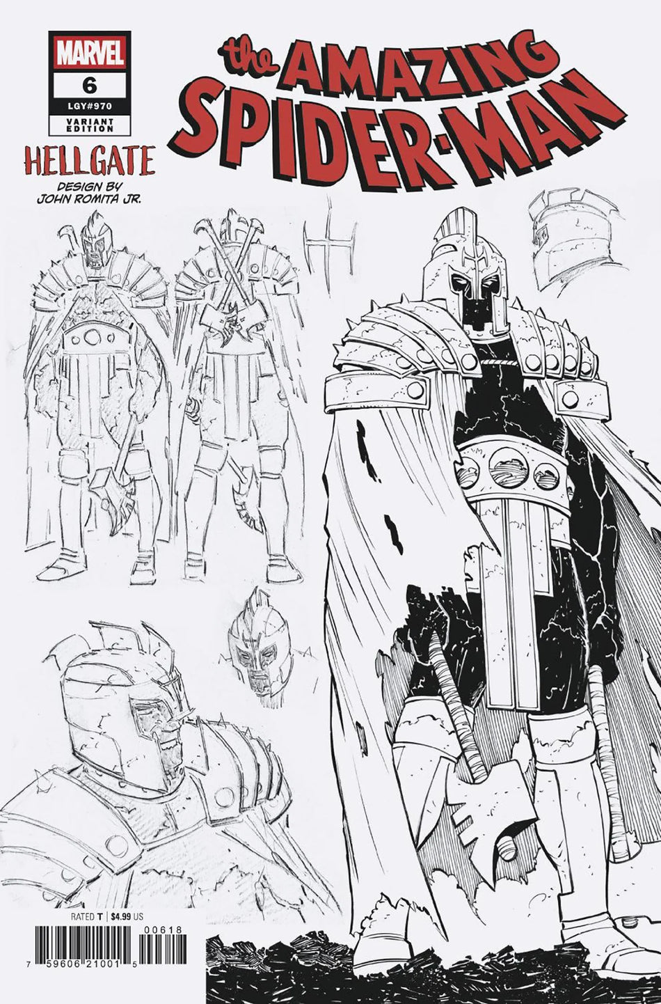 Amazing Spider-Man #6 John Romita Jr. 1:10 Design Variant 06/18/25