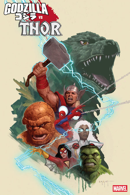 Godzilla vs. Thor #1 E.M. Gist Marvel Universe Variant 07/02/25